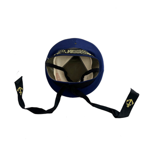 老库存全新海蓝色的确良水手帽85水冰帽有飘带收藏纪念送白色帽套