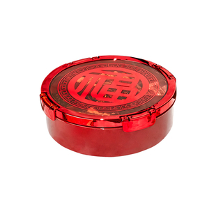 乔迁之喜果盘客厅茶几家用2026新款旋转红色干果盘坚果零食糖果盘