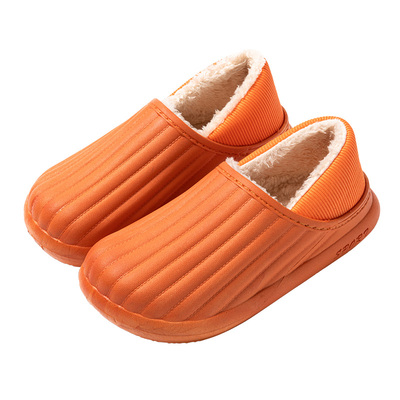 加绒保暖女棉鞋冬季包跟居家防水