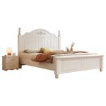 床实木床现代简约床头床尾密度板床1米8床双人床出租房床架单人床