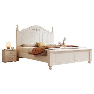 床实木床现代简约床头床尾密度板床1米8床双人床出租房床架单人床