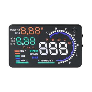 汽车hud抬头显示器多功能OBD仪表车载通用水温表车速转速油耗投影