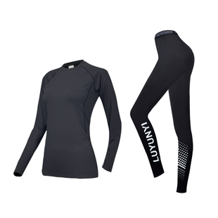 速干衣女滑雪保暖内衣冬季加绒户外登山内搭长袖打底衣裤运动套装