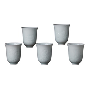 景德镇生肖影青茶杯家用陶瓷主人杯个人专用高档泡茶杯伴手礼盒