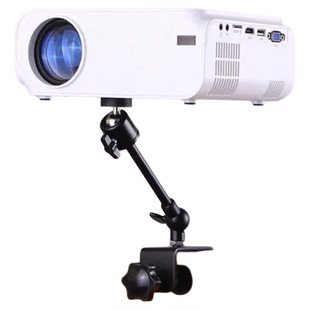 投影仪支架床头沙发免打孔固定夹式款适用底部英制1/4螺丝孔投影机万向调节角度