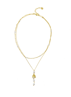 【原创设计】铃兰花珍珠项链