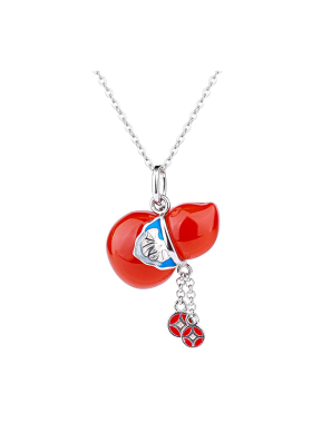 红玛瑙葫芦项链女款玉石锁骨链