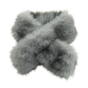 高级感毛绒绒保暖短款围巾女款冬季加厚防寒小围脖交叉护颈毛领潮