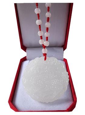 天然麒麟玉佩招财元宝吊坠男女