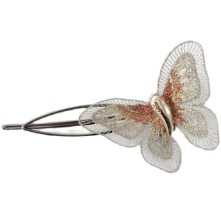 冲钻买一送一边夹金丝刺绣蝴蝶发饰手工头饰夹刘海一字发夹发饰女