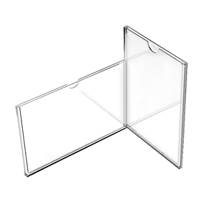 双面亚克力卡槽A4A5插槽插纸盒透明姓名照片展示牌宣传有机板定制