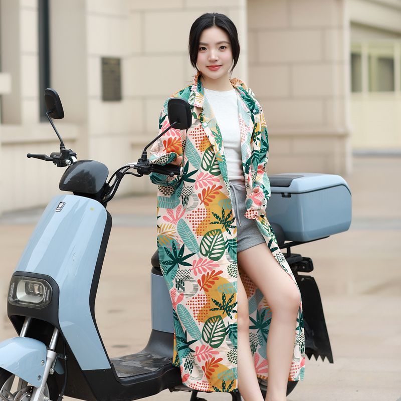 电瓶车防晒衣春夏季骑电动摩托车防走光户外出游遮阳防晒服外套女