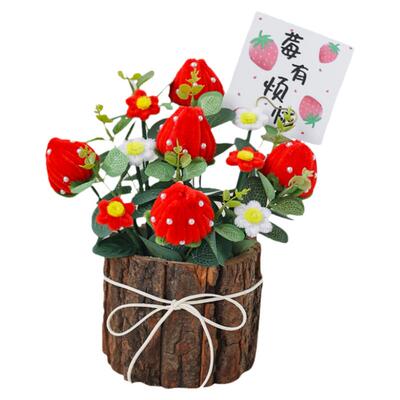 手工扭扭棒花束diy盆栽