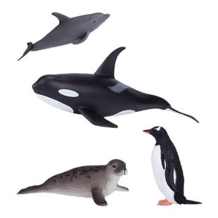 英国mojofun合集海底世界仿真动物模型鲸鲨章鱼海豚虎鲸实心玩具