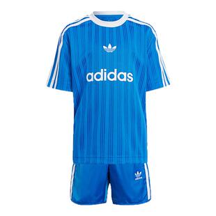 Adidas阿迪达斯新款儿童装男小童三叶草短袖套装休闲运动服JC9167