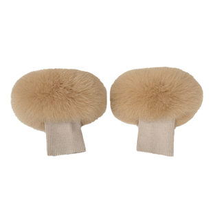 整皮真毛狐狸毛袖口拍拍圈袖套手腕套大衣毛毛领子袖鞋套单买毛圈