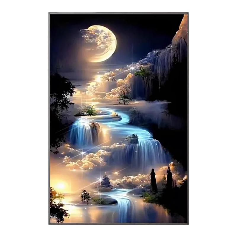 高难度女孩子钻石画2026新款星河月亮卧室满粘贴砖石秀十字绣夜空