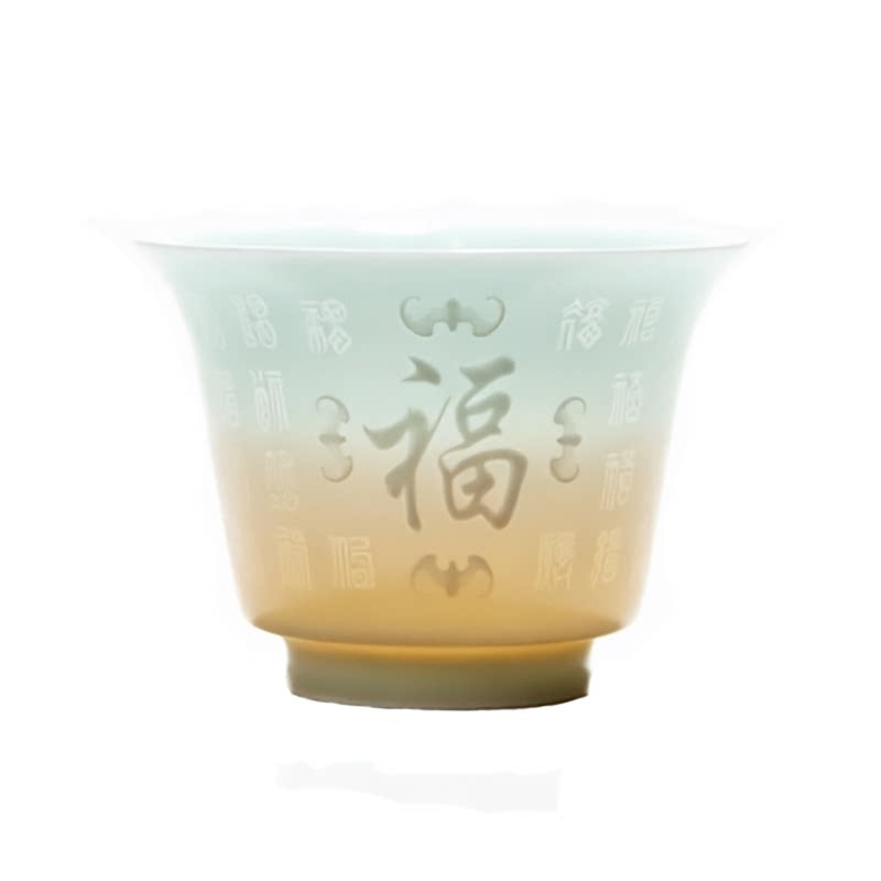茶具套装雕刻影青功夫杯礼品装