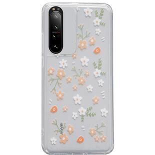 简晴适用于索尼Xperia 10 V手机壳Sony Xperia 5 III保护套XZ Premium透明花朵5 IV全包边1VII卡通硅胶防摔女
