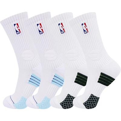 NBA篮球袜子男士高筒毛巾底春夏运动健身跑步休闲吸汗透气2双装