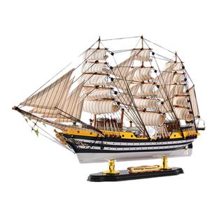 帆船模型成品一帆风顺摆件实木手工仿真精品船模大型装饰创意礼品