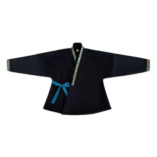 十里七巷 颂华年 冬季毛呢明制交领原创日常汉服弓袋袖对穿交袄子