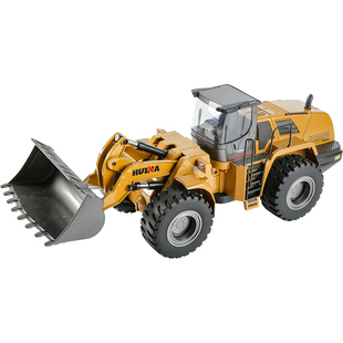 汇纳工程车大号合金遥控铲车液压推土机专业铲土车装载车电动玩具