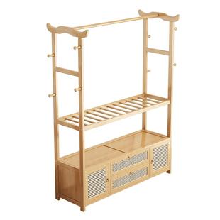 简易衣帽架卧室挂衣架衣柜落地非实木简约现代多功能衣橱家用置物