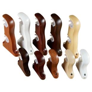 加厚仿木纹26-27-28mm窗帘罗马杆支架底座托单双侧装装饰头子配件