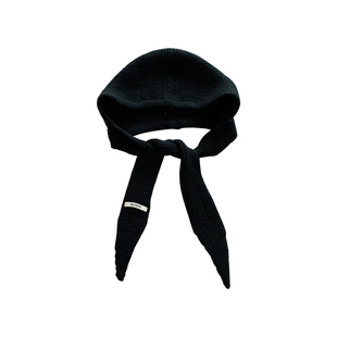 Deepsea深海 点亮冬日沉闷蓝色巴拉克拉法帽针织毛线帽子女小红帽