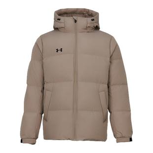 UA安德玛羽绒服短款男女外套正品冬休闲针织保暖防风连帽情侣夹克