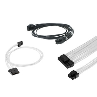 适用长城银欣华硕金河田等各种电源全模组定制线硅胶包网镀银压纹