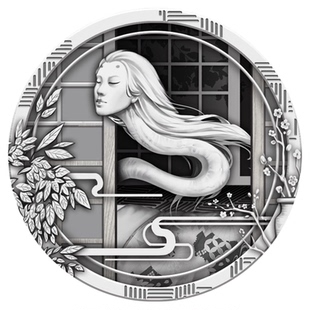 [墨鱼游戏]百鬼夜行第一季主题金属纪念章合金辘轳首百目妖络新妇