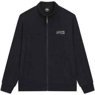 特步男款外套2025春季新款针织上衣开衫立领运动夹克975129060270