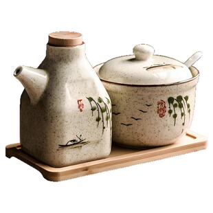 厨房盐调味罐醋瓶子陶瓷家用辣椒油罐盐罐调料罐油泼辣子专用罐