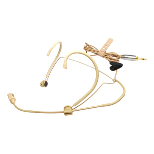 肤色有线头戴式麦克风单指向耳挂式耳麦直播舞台适用小蜜蜂发射器