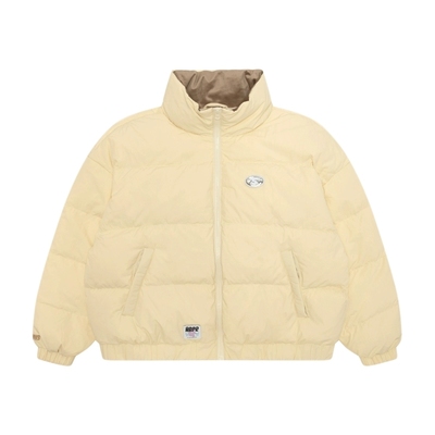 Aape猿人徽章纯色面包服羽绒服