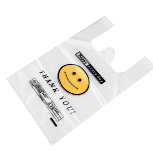 白色塑料袋透明打包袋马甲水果袋超市购物袋方便袋马夹袋定制logo