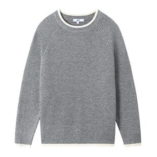 回力毛衣男款秋冬季2025新款圆领卫衣加厚毛线衣假两件打底针织衫