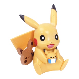 黄色比卡丘蛋糕装饰摆件儿童派对精灵球蓝色月亮毛球插牌网红皮卡