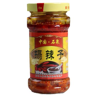 安康石泉特产小吃拌饭蒜蓉剁辣椒