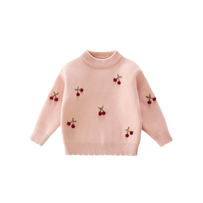 女童毛衣冬季加厚一体绒保暖上衣