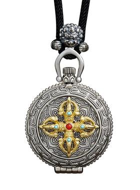 S925金刚杵銀銅吊坠项链