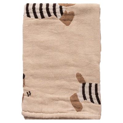 斑马狗枕巾纯棉材质透气