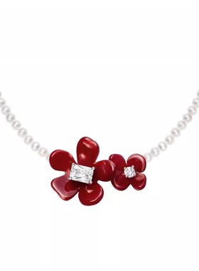 何方小苍兰花簇国风时尚项链女