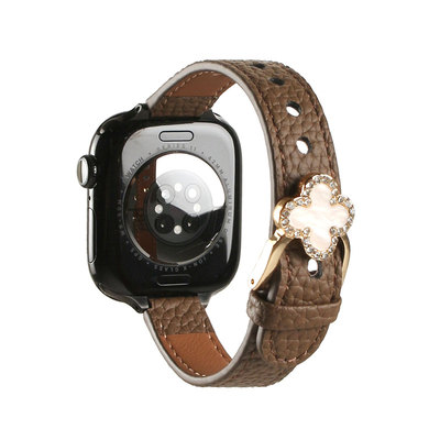 学长家新款创意四叶草皮质表带女