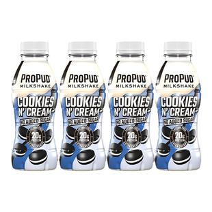 ProPud曲奇奶油味蛋白质代餐奶昔4瓶装1320ml/盒能量大蓝盒冲饮