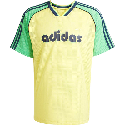 Adidas/阿迪达斯正品三叶草男士复古V领宽松经典运动短袖JD0813