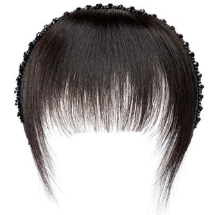 遮白发发箍假发水钻神器免吹女补发片真人发丝星钻发一体遮盖隐形