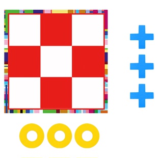 蒙眼原地踏步走游戏互动道具团建拓展活动极速三子棋沙包投掷靶盘